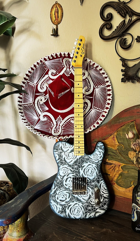 El Cabron™ "Silver Flowers" Custom Esquire