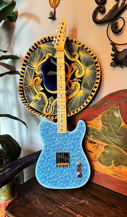 El Cabron™ Guitars Custom Esquire "Blue Flowers"