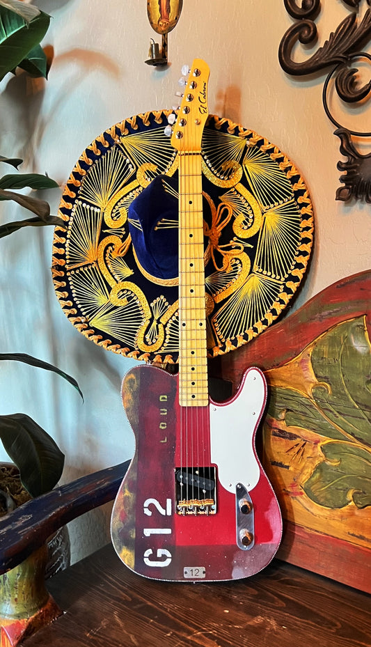 El Cabron™ Guitars Custom Esquire "Red Industrial G12"
