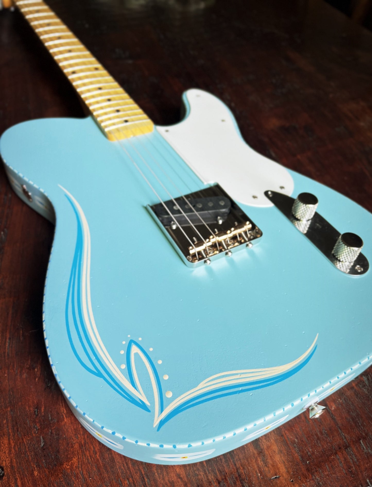 El Cabron™ "Sonic Blue Pinstripe" Custom Esquire