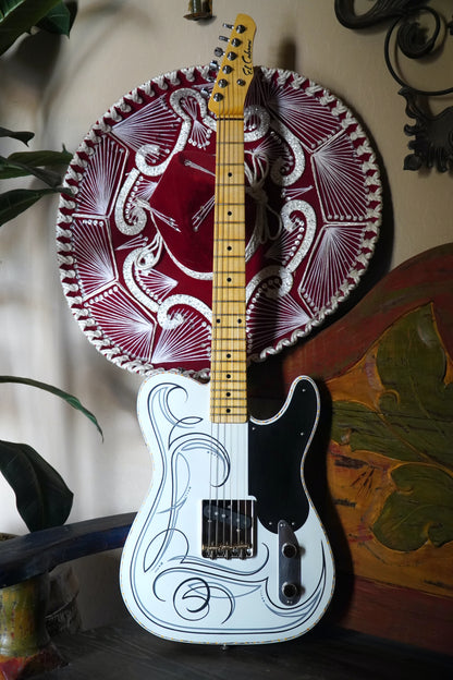 White "Pinstripe" Custom Esquire