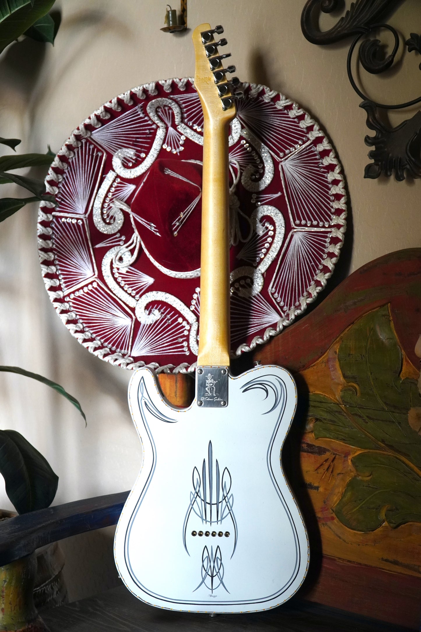 White "Pinstripe" Custom Esquire