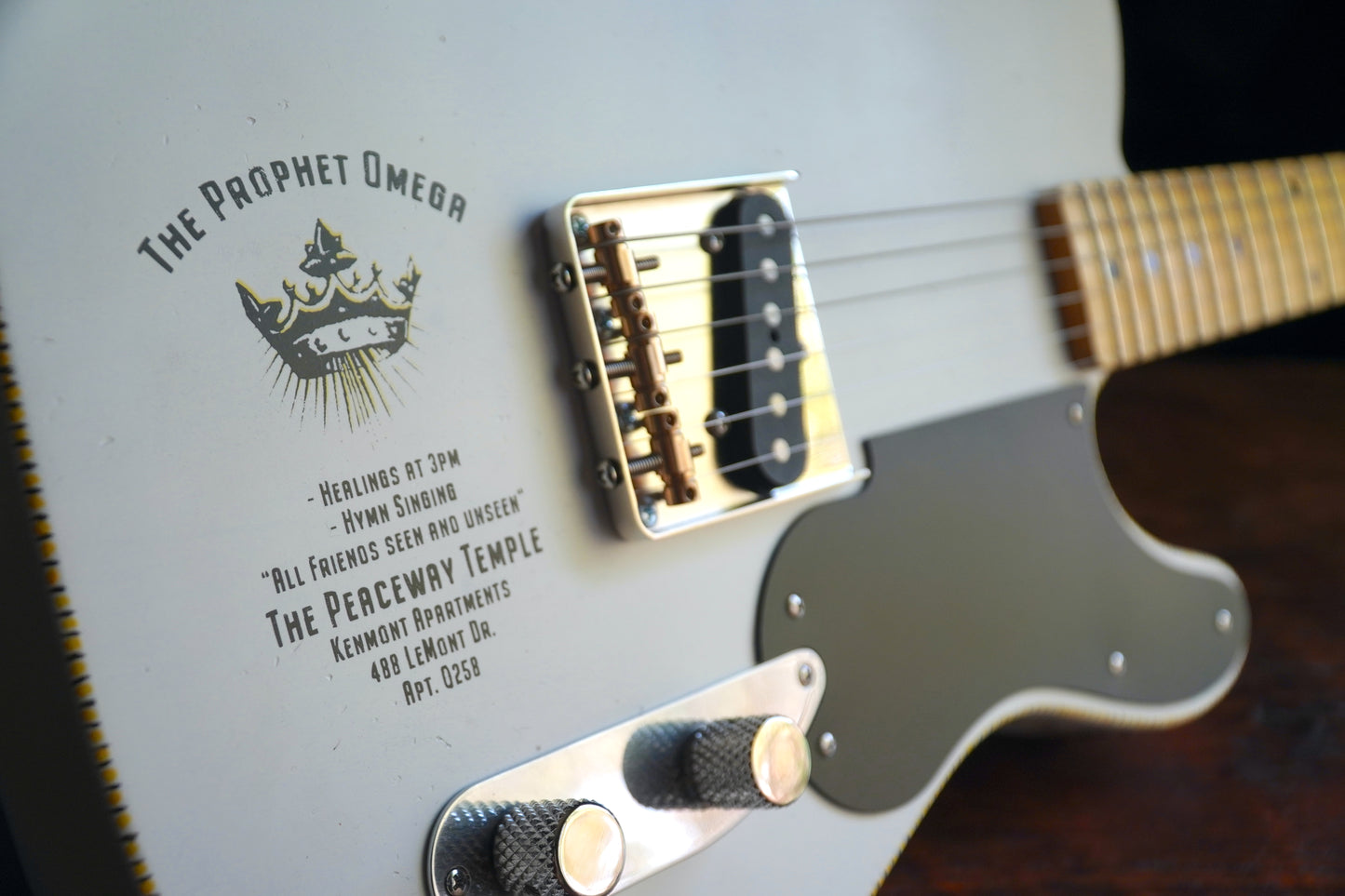 White "Prophet Omega" Custom Esquire