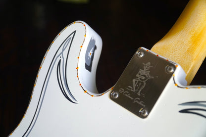 White "Pinstripe" Custom Esquire