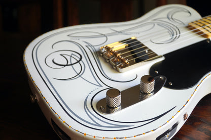 White "Pinstripe" Custom Esquire