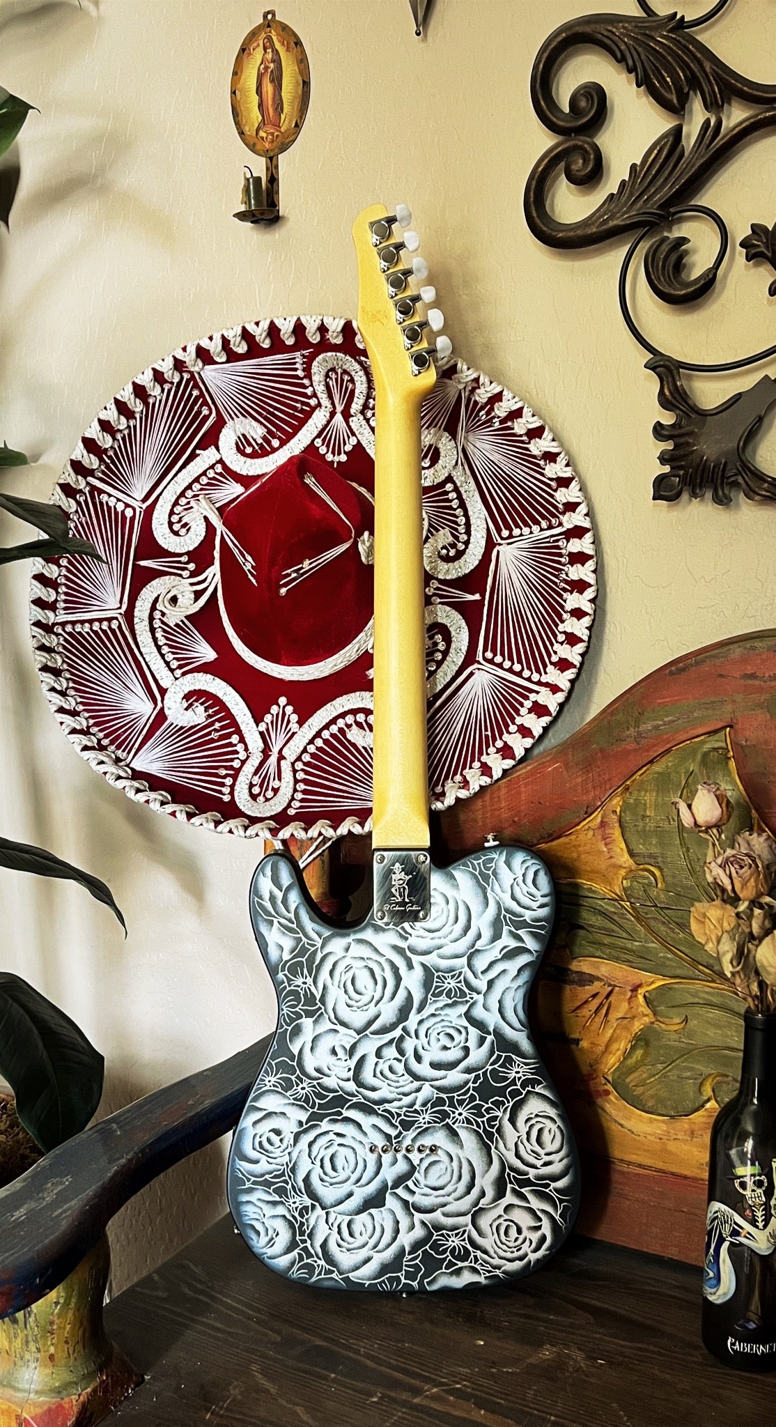 El Cabron™ "Silver Flowers" Custom Esquire