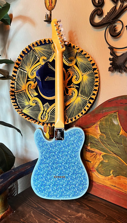 El Cabron™ Guitars Custom Esquire "Blue Flowers"