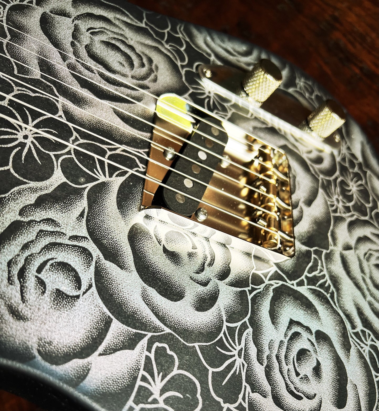 El Cabron™ "Silver Flowers" Custom Esquire