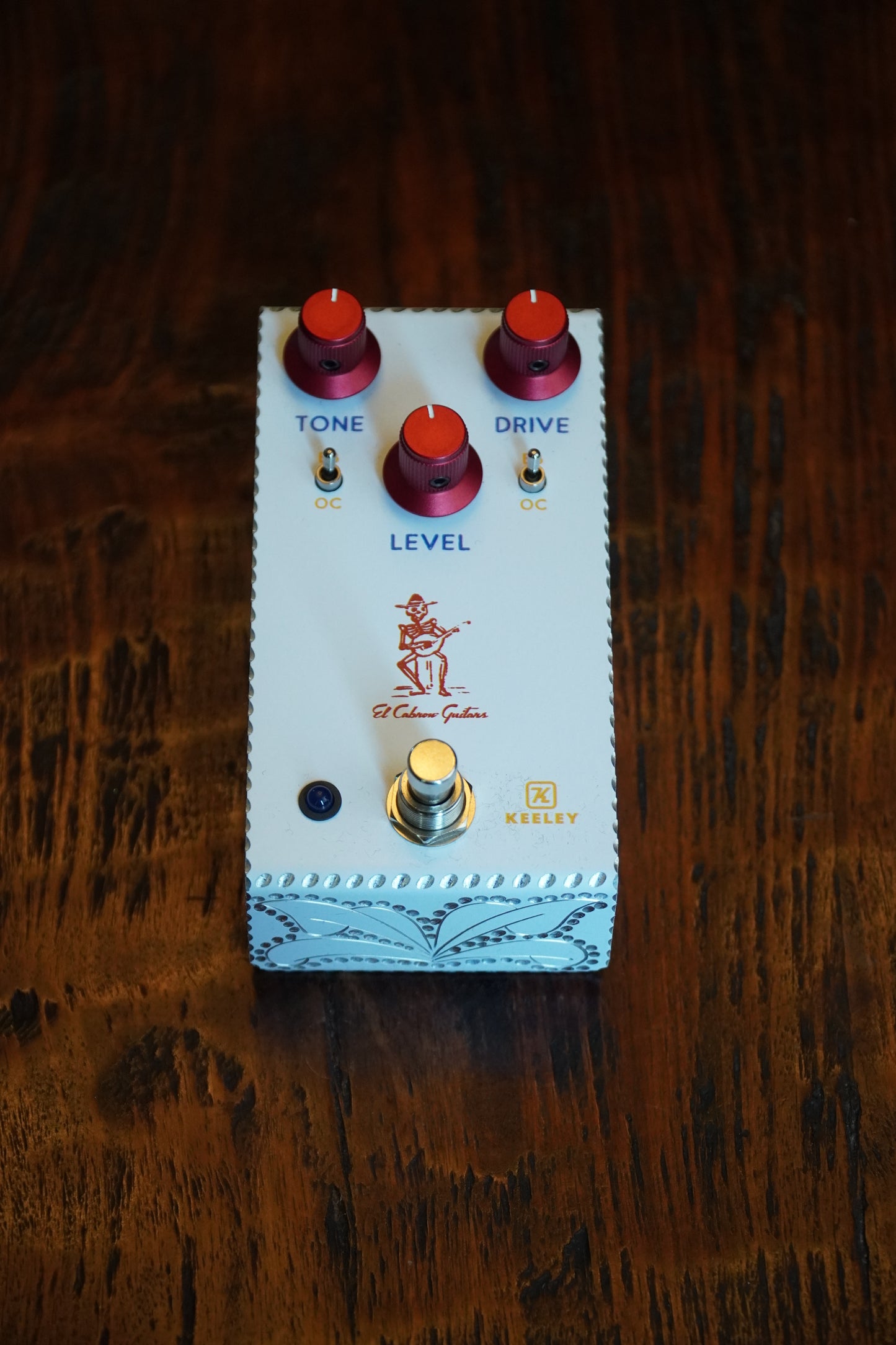 El Cabron / Robert Keeley Custom Blues Disorder (Hand Painted "Hand Engraved") White