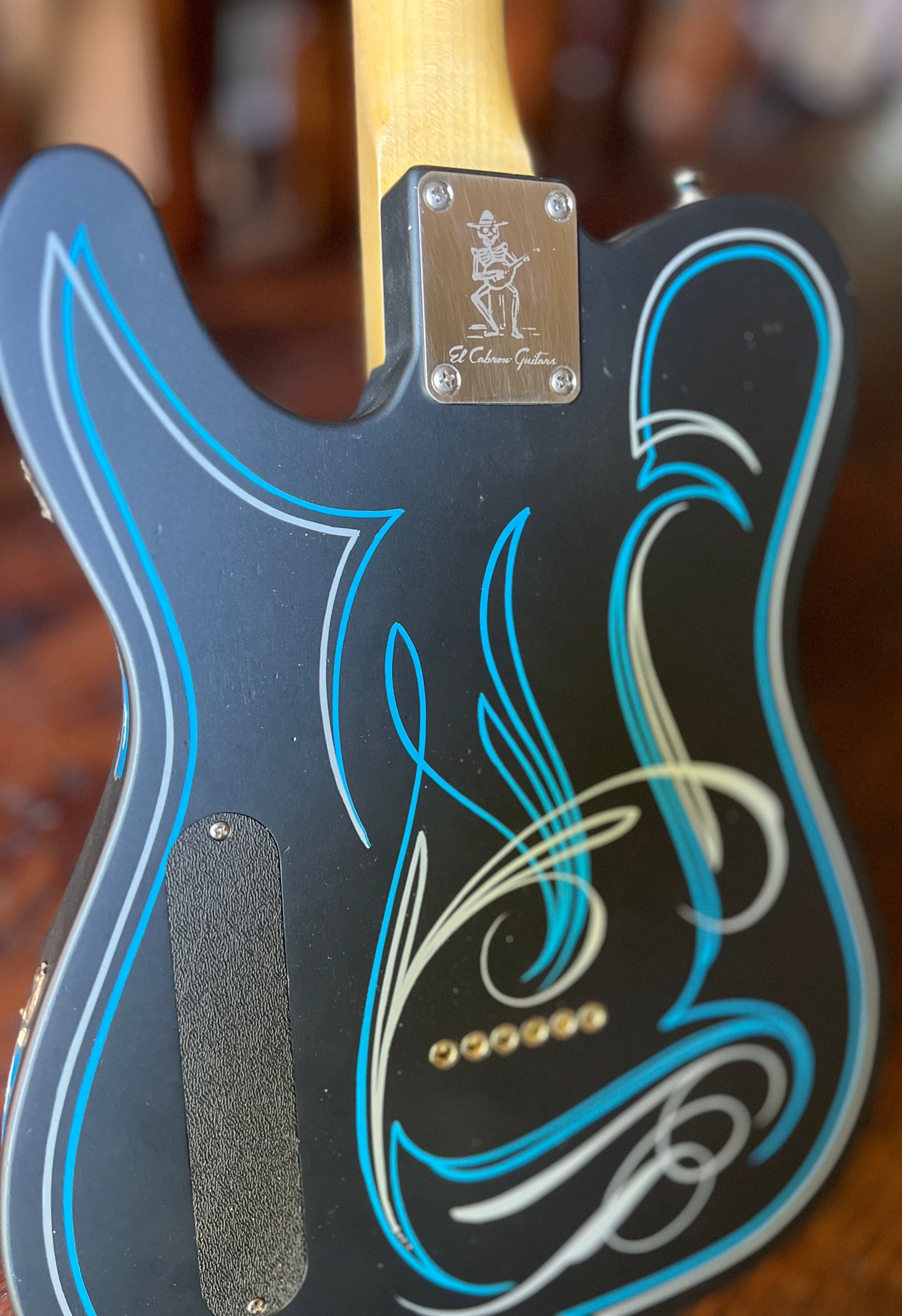 El Cabron™ Guitars Two Pickup T-Style "Blue Pinstripe"