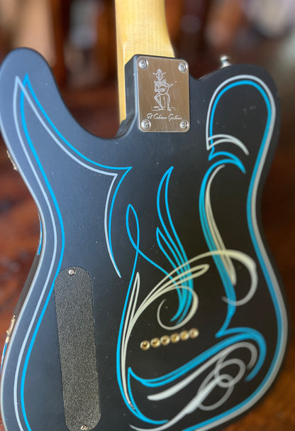 El Cabron™ Guitars Two Pickup T-Style "Blue Pinstripe"