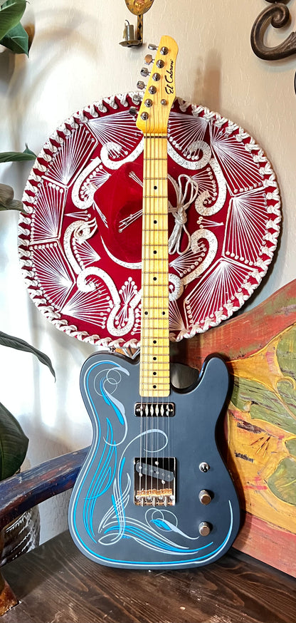 El Cabron™ Guitars Two Pickup T-Style "Blue Pinstripe"