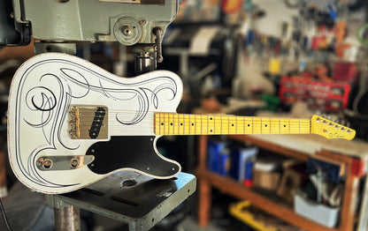 White "Pinstripe" Custom Esquire
