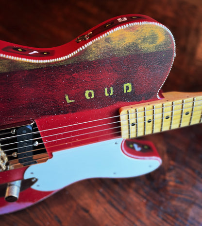 El Cabron™ Guitars Custom Esquire "Red Industrial G12"