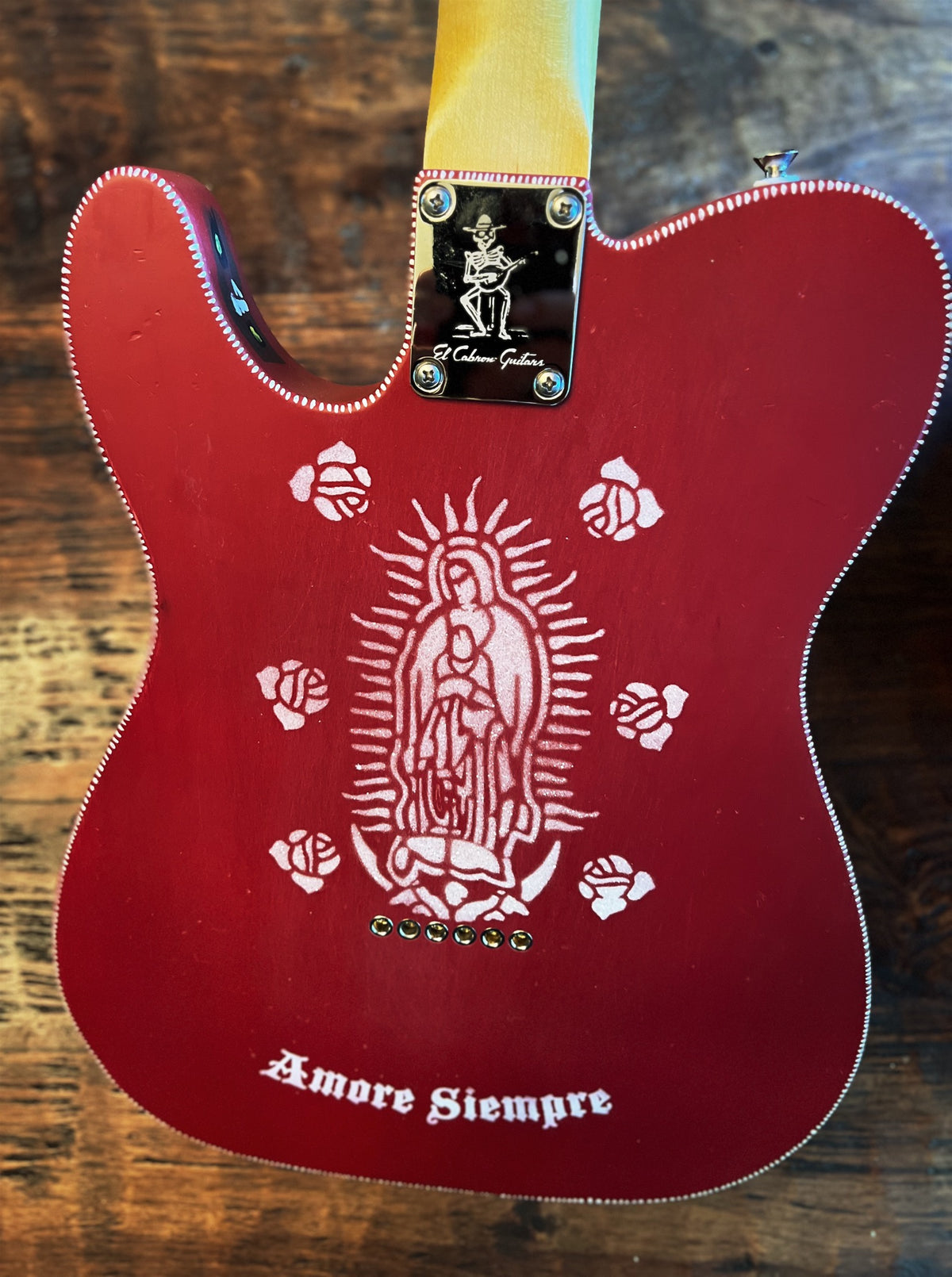 El Cabron™ Guitars Custom Esquire "Red Industrial G12"