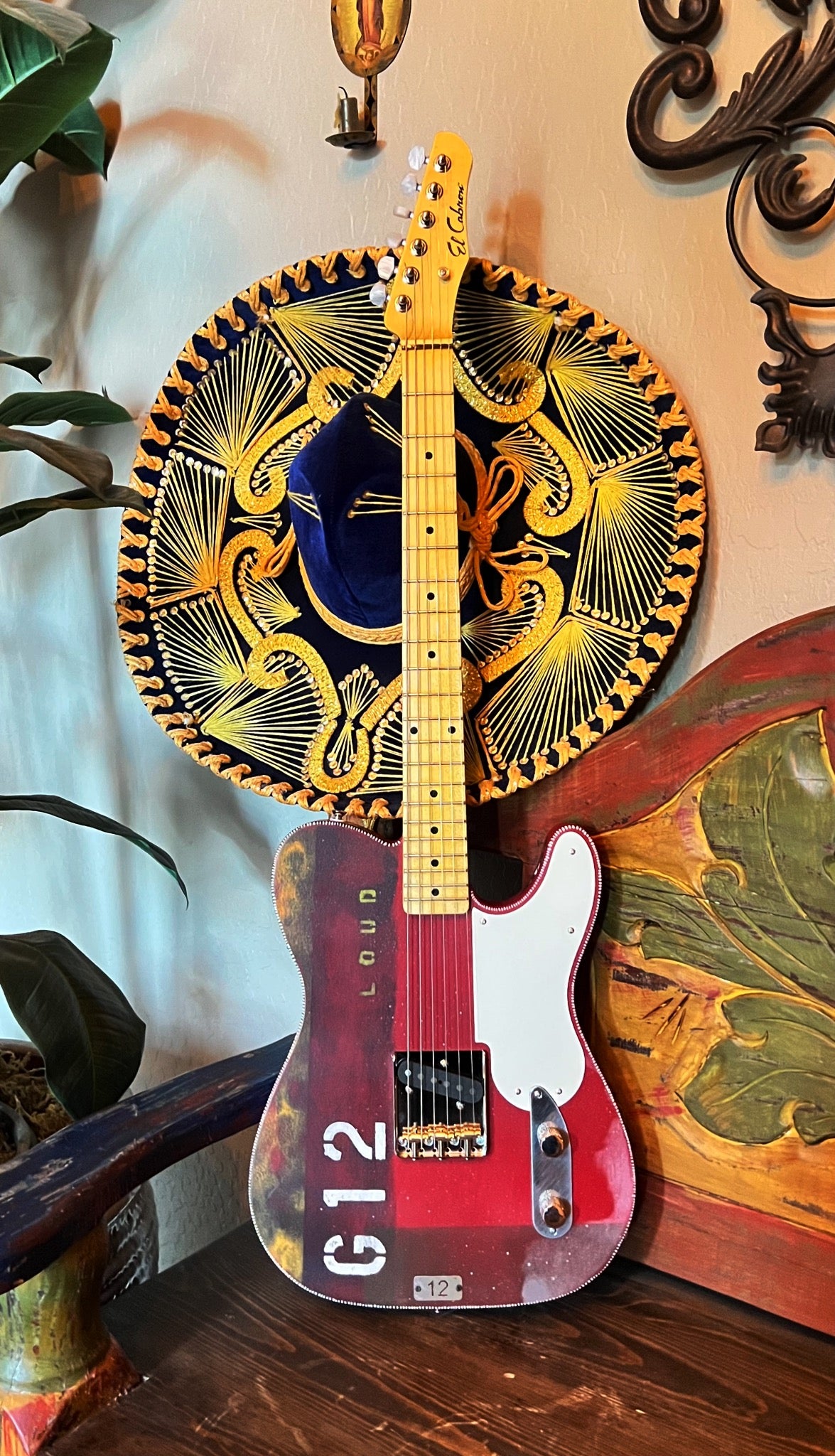 El Cabron™ Guitars Custom Esquire "Red Industrial G12"