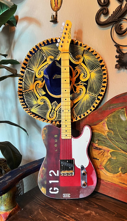 El Cabron™ Guitars Custom Esquire "Red Industrial G12"