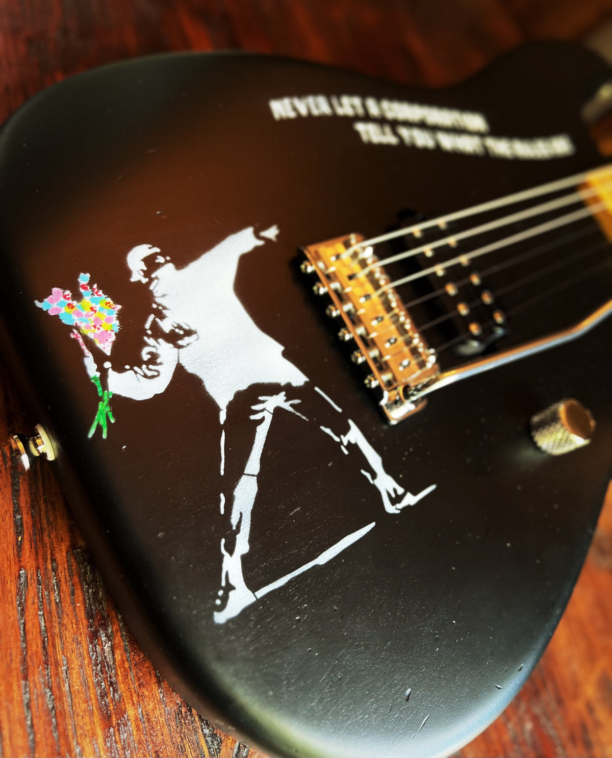 El Cabron™ Guitars Custom S-Style "Corporate" Black
