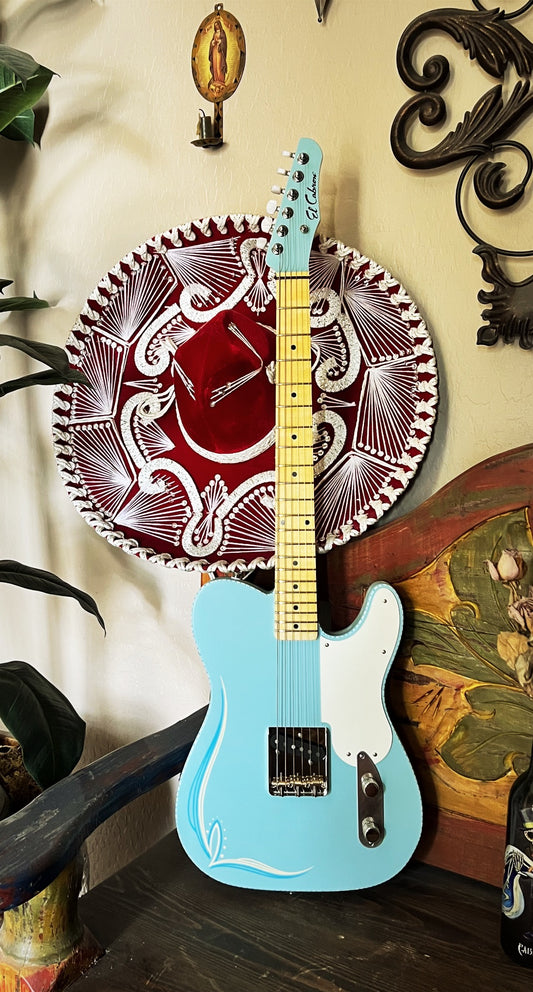 El Cabron™ "Sonic Blue Pinstripe" Custom Esquire