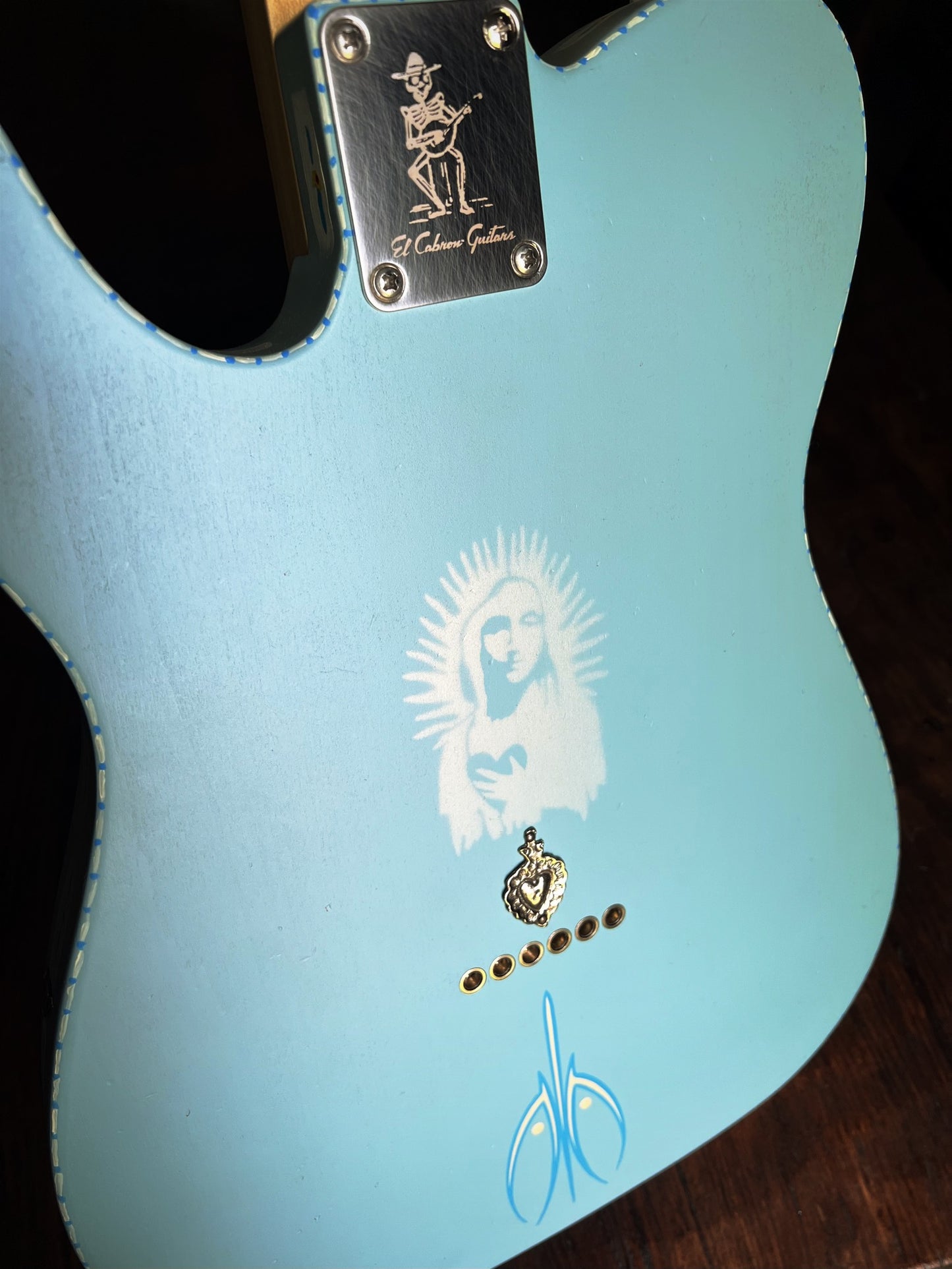 El Cabron™ "Sonic Blue Pinstripe" Custom Esquire