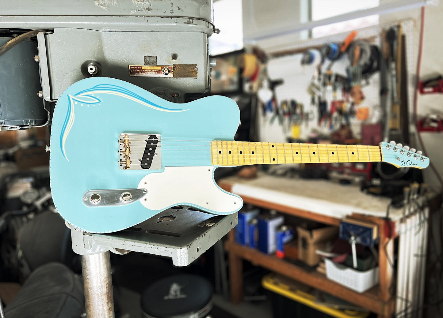 El Cabron™ "Sonic Blue Pinstripe" Custom Esquire