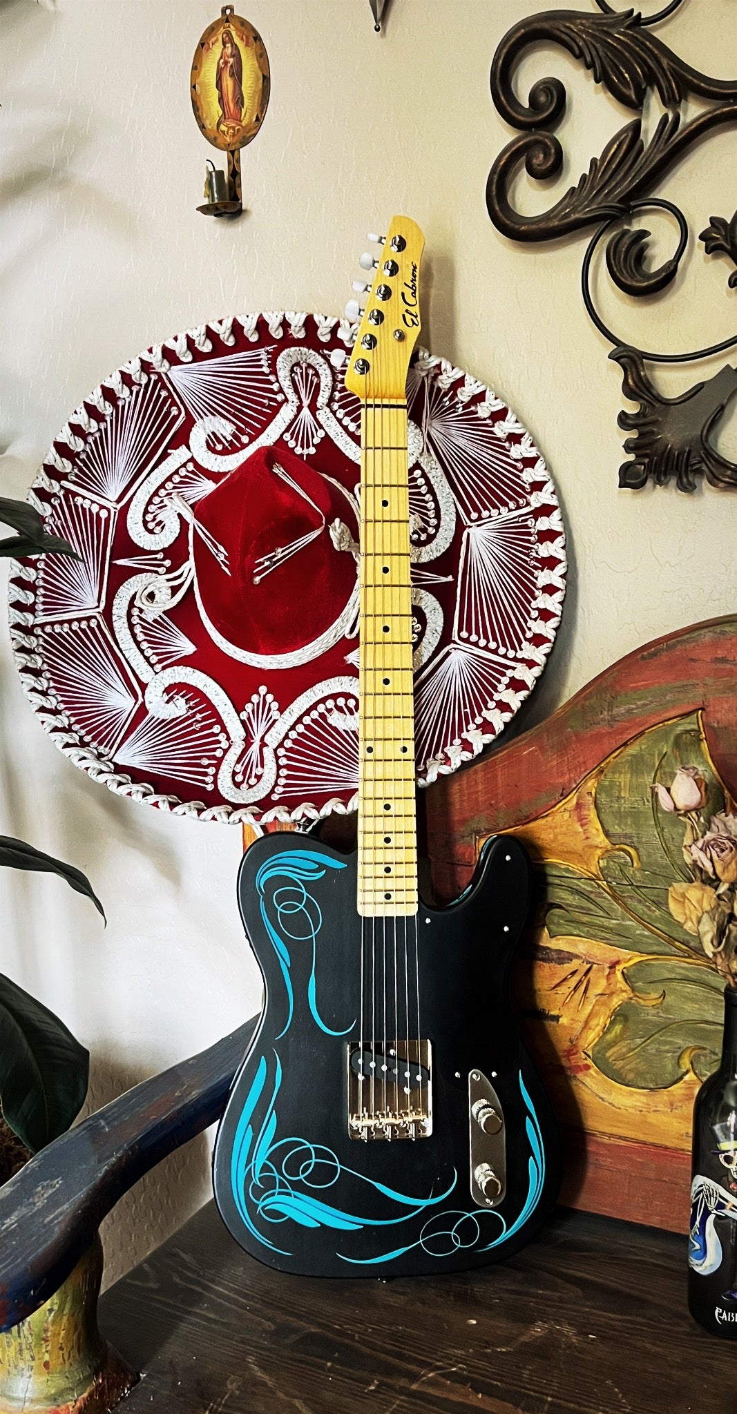 El Cabron™ "Teal Pinstripe" Custom Esquire