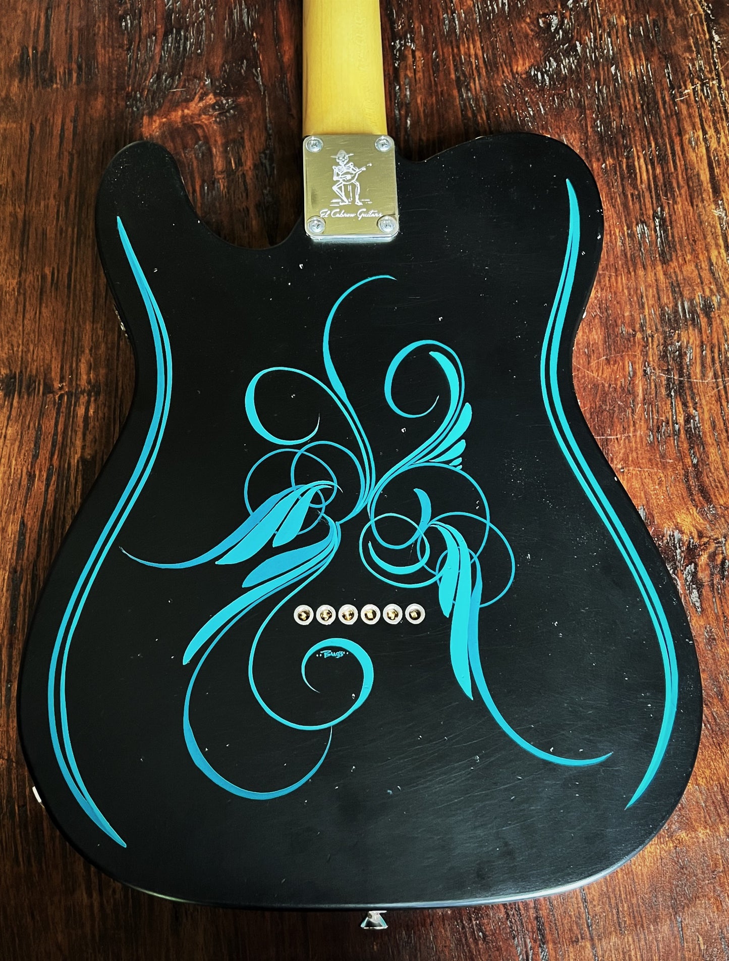 El Cabron™ "Teal Pinstripe" Custom Esquire